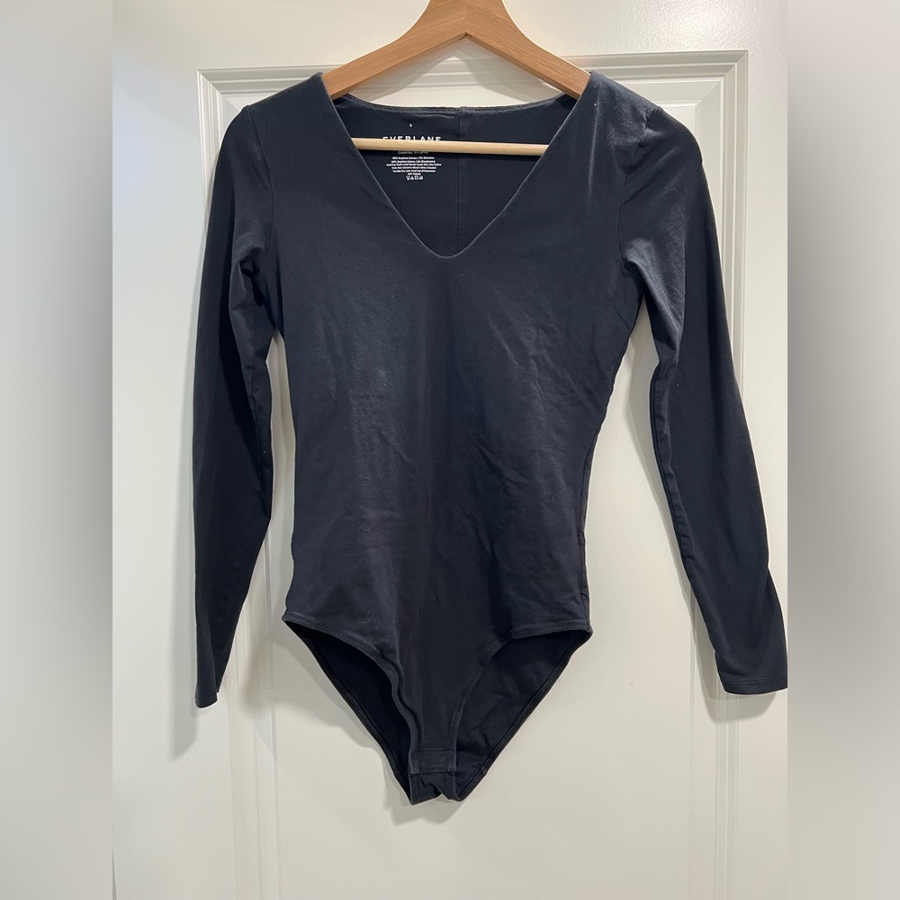 Everlane Bodysuit - Black long sleeve bodysuit